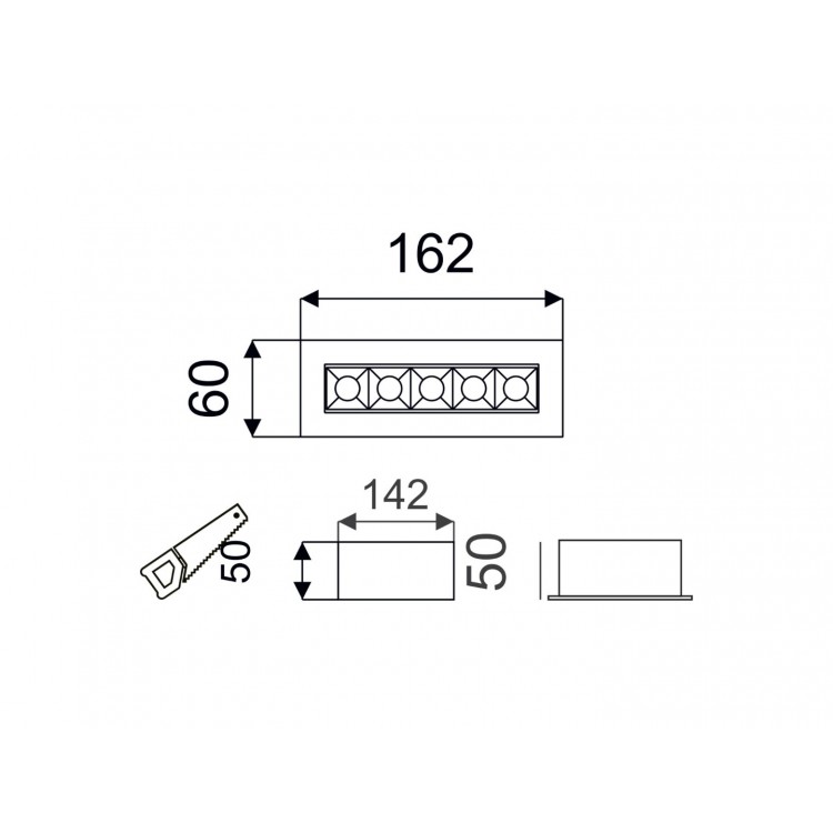 Luma 5W 133 lm/W Anti Glare Alüminyum Gövde Lineer LED Armatür