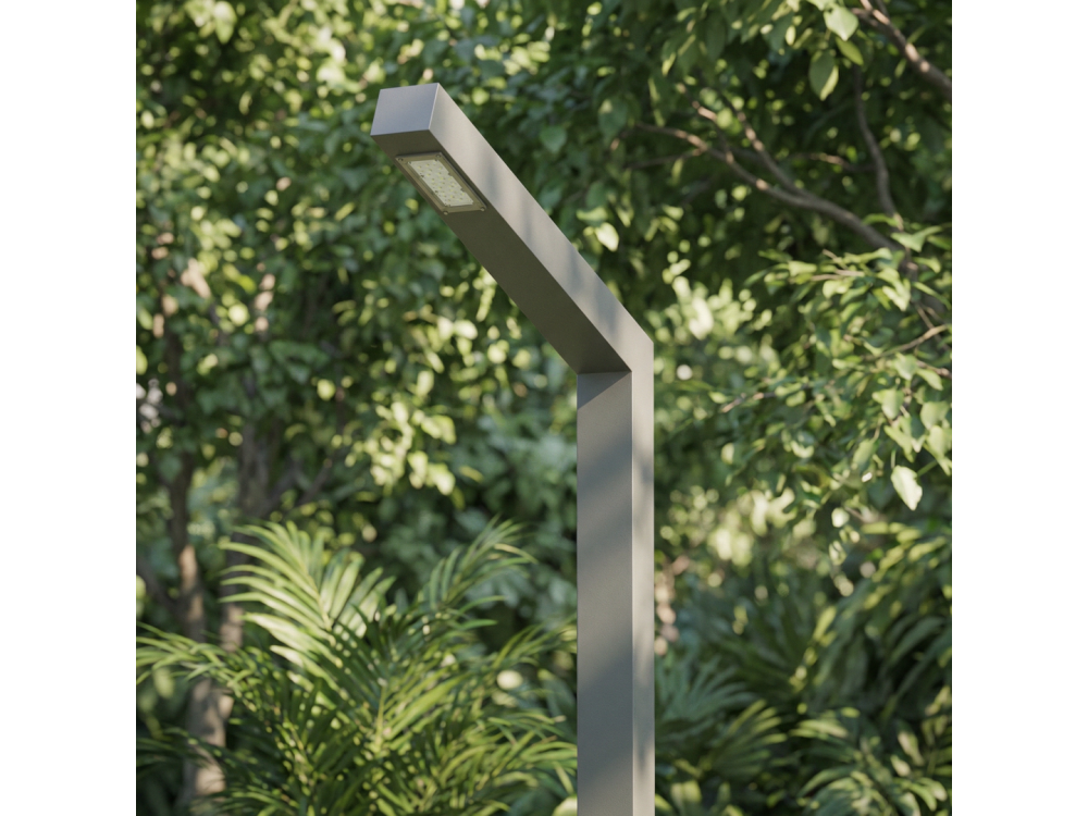 Lyon CRI 80 IP65 IK10 Alüminyum/Galvaniz Çelik Direk Tipi LED Aydınlatma Armatürü