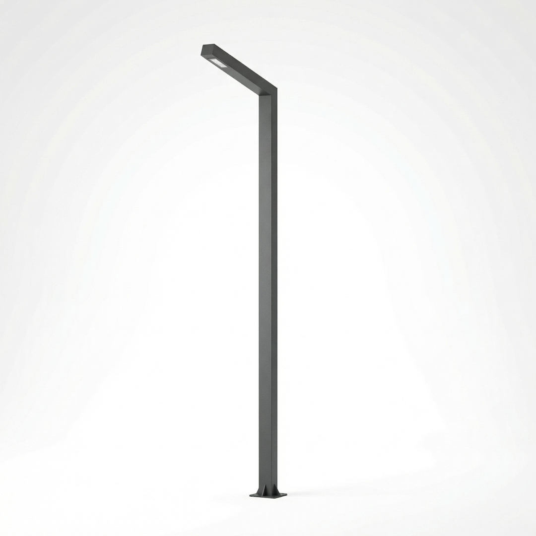 Lyon CRI 80 IP65 IK10 Alüminyum/Galvaniz Çelik Direk Tipi LED Aydınlatma Armatürü