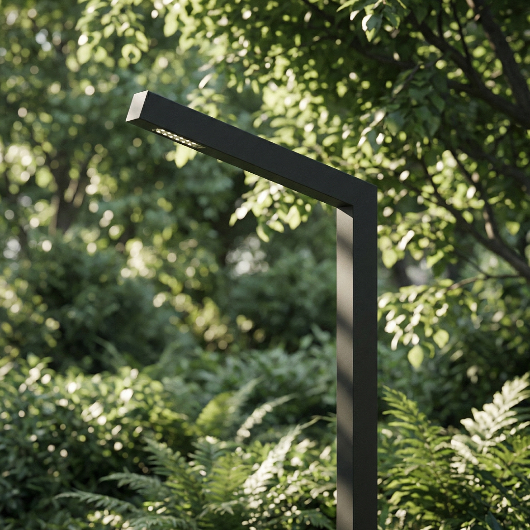 Lyon CRI 80 IP65 IK10 Alüminyum/Galvaniz Çelik Direk Tipi LED Aydınlatma Armatürü