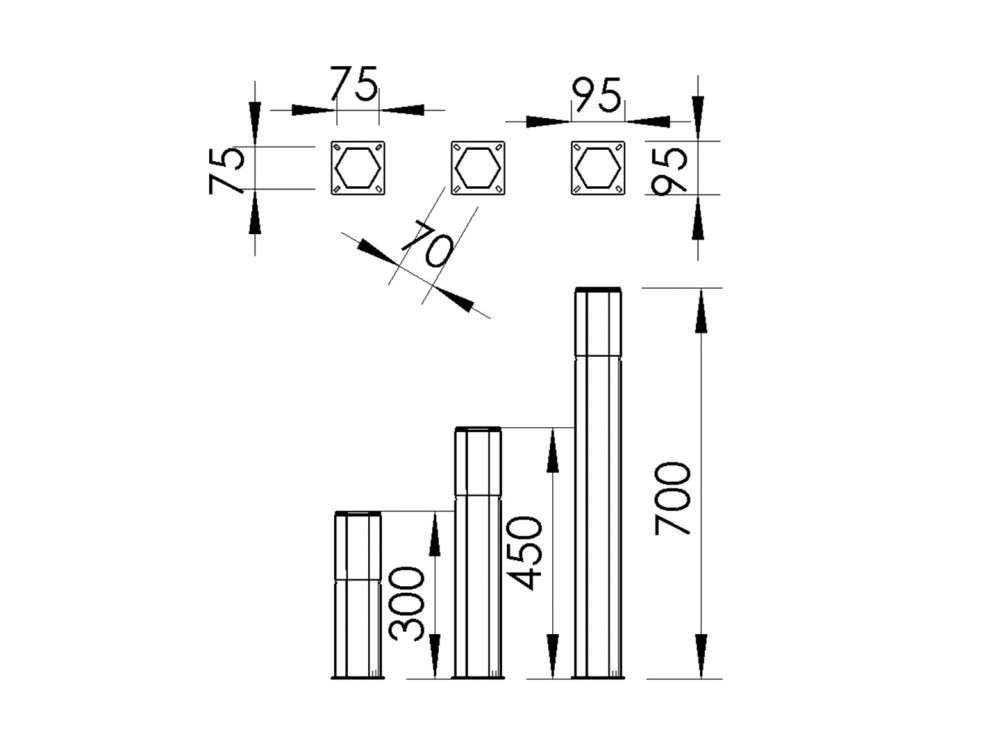 Miamur 5W 7W IP65 Aluminum Tempered Glass Bollard LED Luminaire