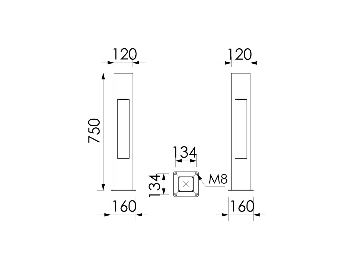 Orlando 15W – 30W IP67 Aluminum LED Bollard for Garden and Pathway Lighting