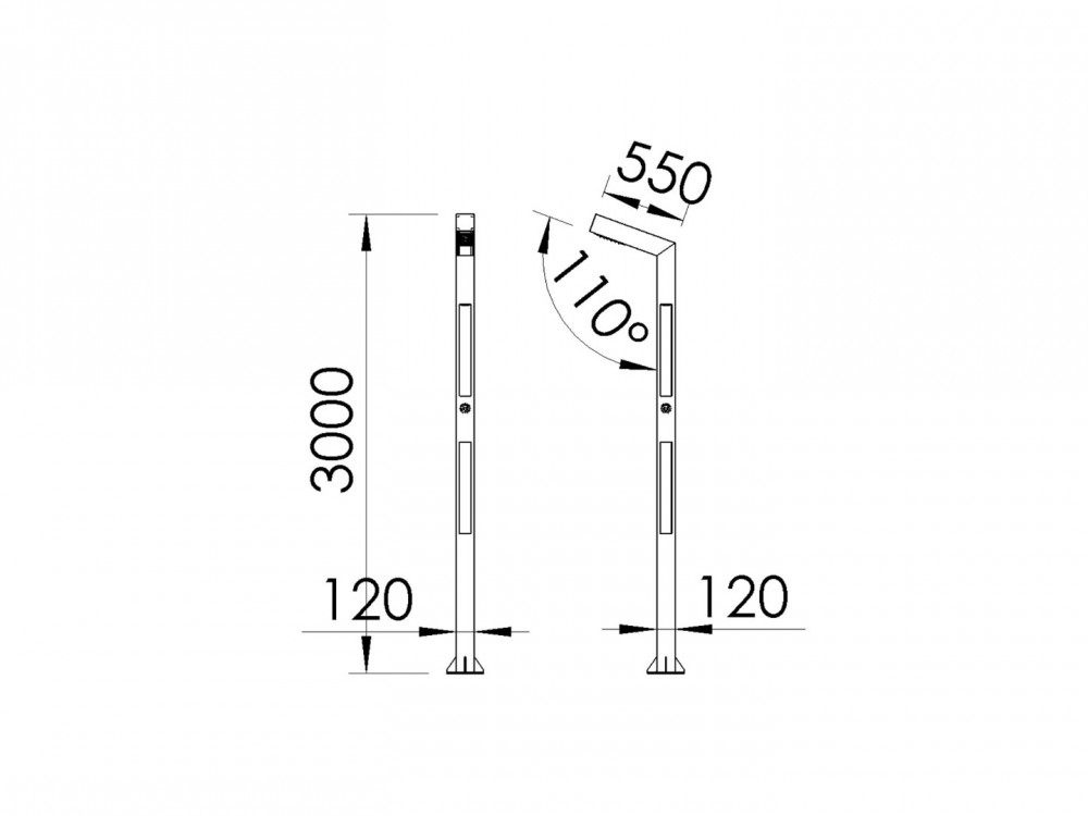 Sevilla direk tipi CRI 80 IP65 IK10 alüminyum galvaniz çelik LED aydınlatma armatürü