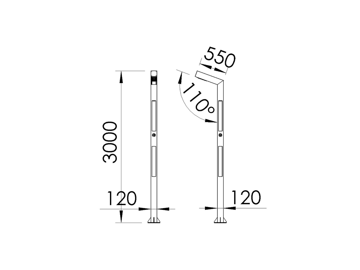 Sevilla direk tipi CRI 80 IP65 IK10 alüminyum galvaniz çelik LED aydınlatma armatürü