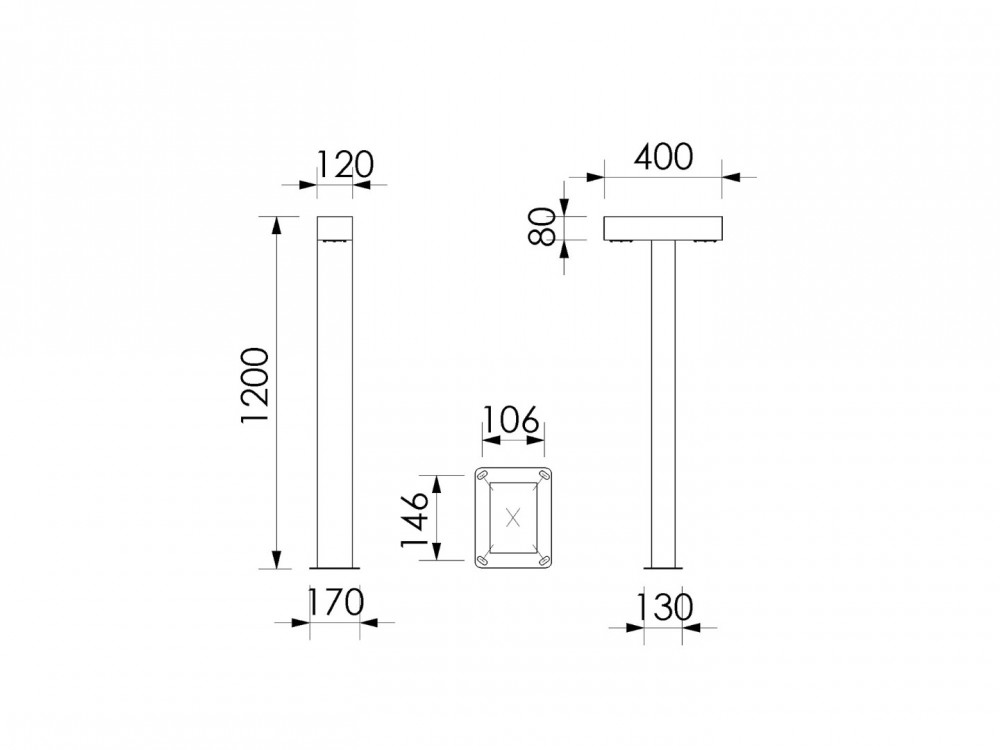 Tulsa 15W – 30W IP67 Alüminyum LED Bollard Bahçe Aydınlatma Armatürü