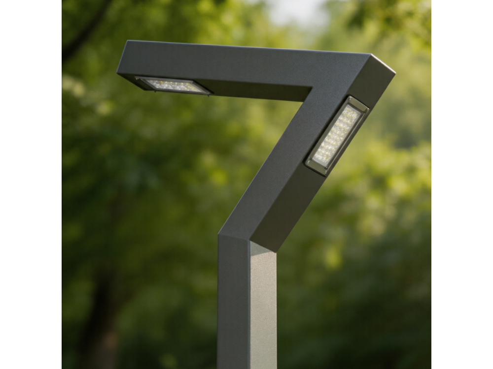 Berlin pole type CRI 80 IP65 IK10 aluminum galvanized steel LED lighting fixture