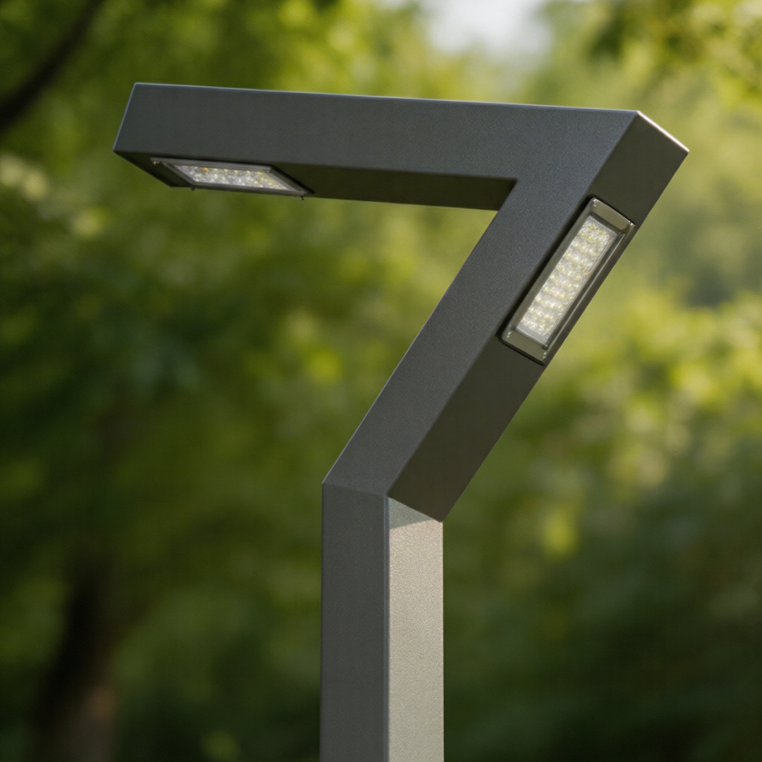 Berlin pole type CRI 80 IP65 IK10 aluminum galvanized steel LED lighting fixture