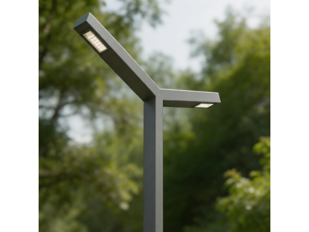 Vienna CRI 80 IP66 IK10 Aluminum Galvanized Steel Pole Type LED Lighting Fixture