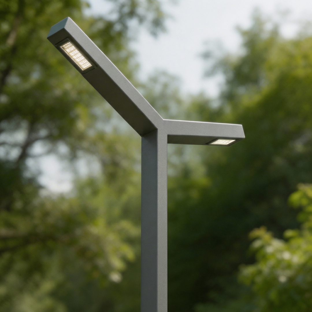 Vienna CRI 80 IP66 IK10 Aluminum Galvanized Steel Pole Type LED Lighting Fixture